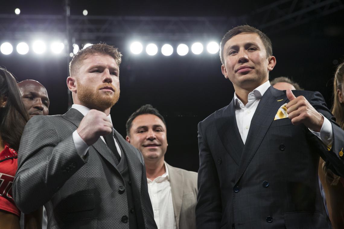Imagen Golovkin y el Canelo, cara a cara.