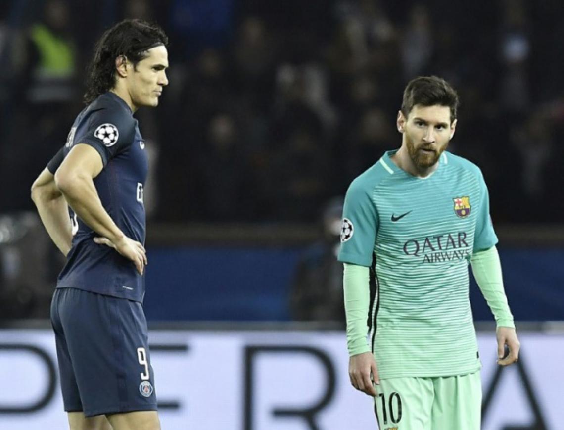 Imagen Messi y Cavani, dos goleadores que no festejaron el título local.