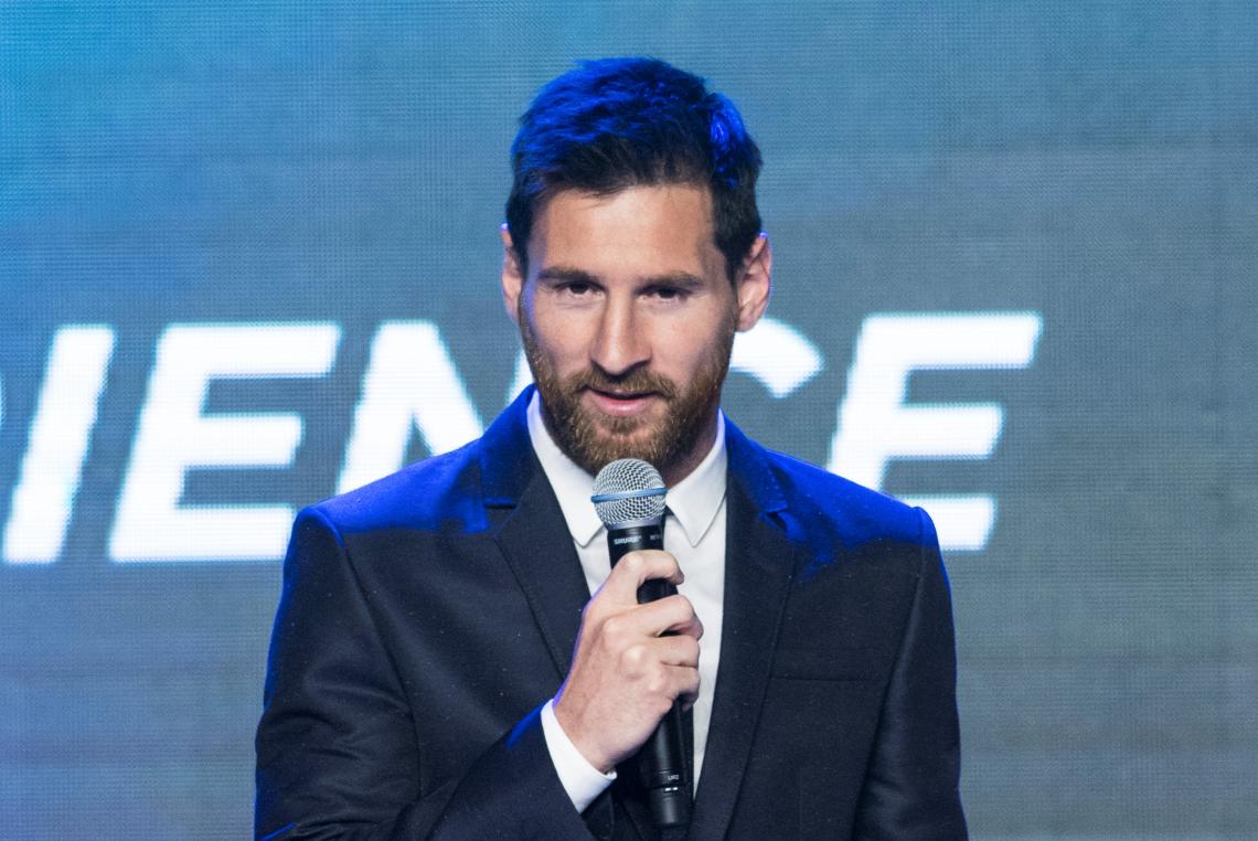 Imagen Messi, durante el acto promocional en China