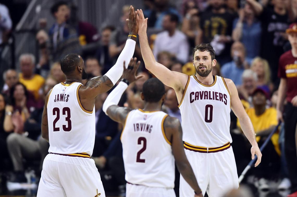 Imagen James, Irving y Love, el Big 3 de Cleveland.