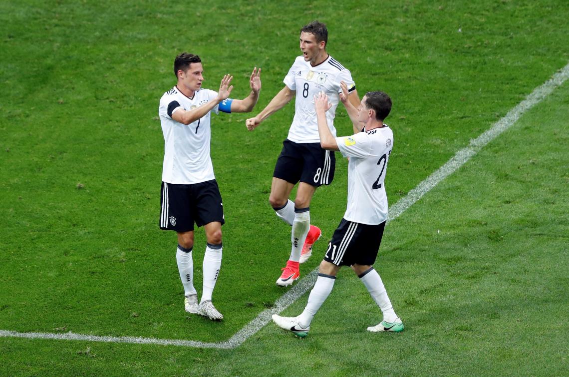 Imagen Draxler, festejando su gol de penal.