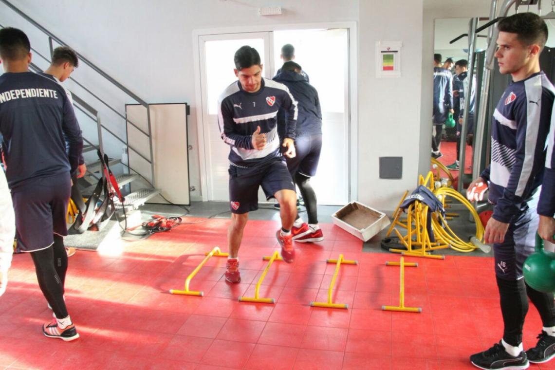 Imagen Benítez, durante la práctica de hoy.