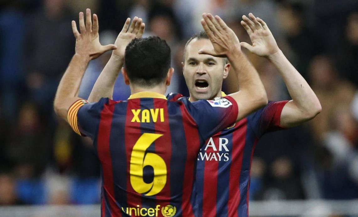 Imagen Xavi e Iniesta, juntos en su etapa en Barcelona.