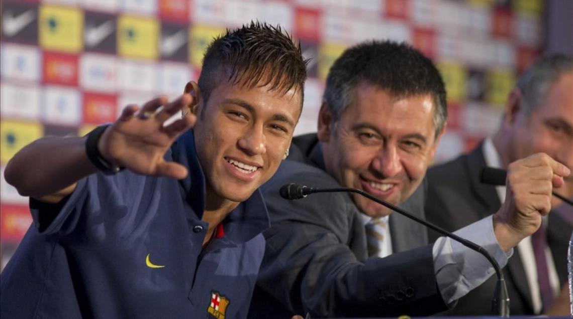 Imagen Ney y Bartomeu, cuando todo era felicidad en el Barça.