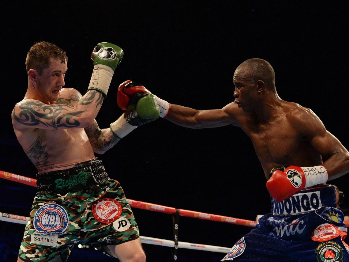 Imagen Indongo, durante su combate con Burns.