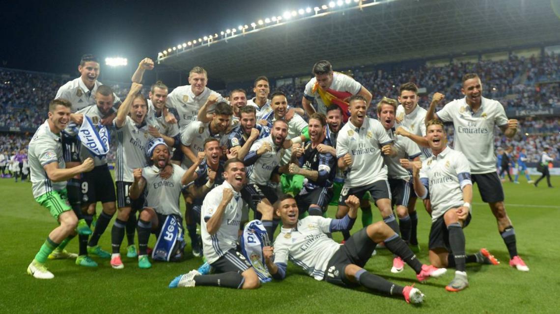 Imagen El Madrid, celebrando la última Liga conseguida