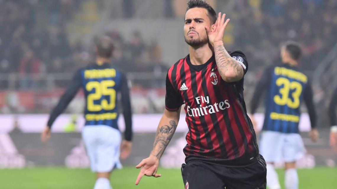 Imagen Suso, festejando un gol contra el Inter.