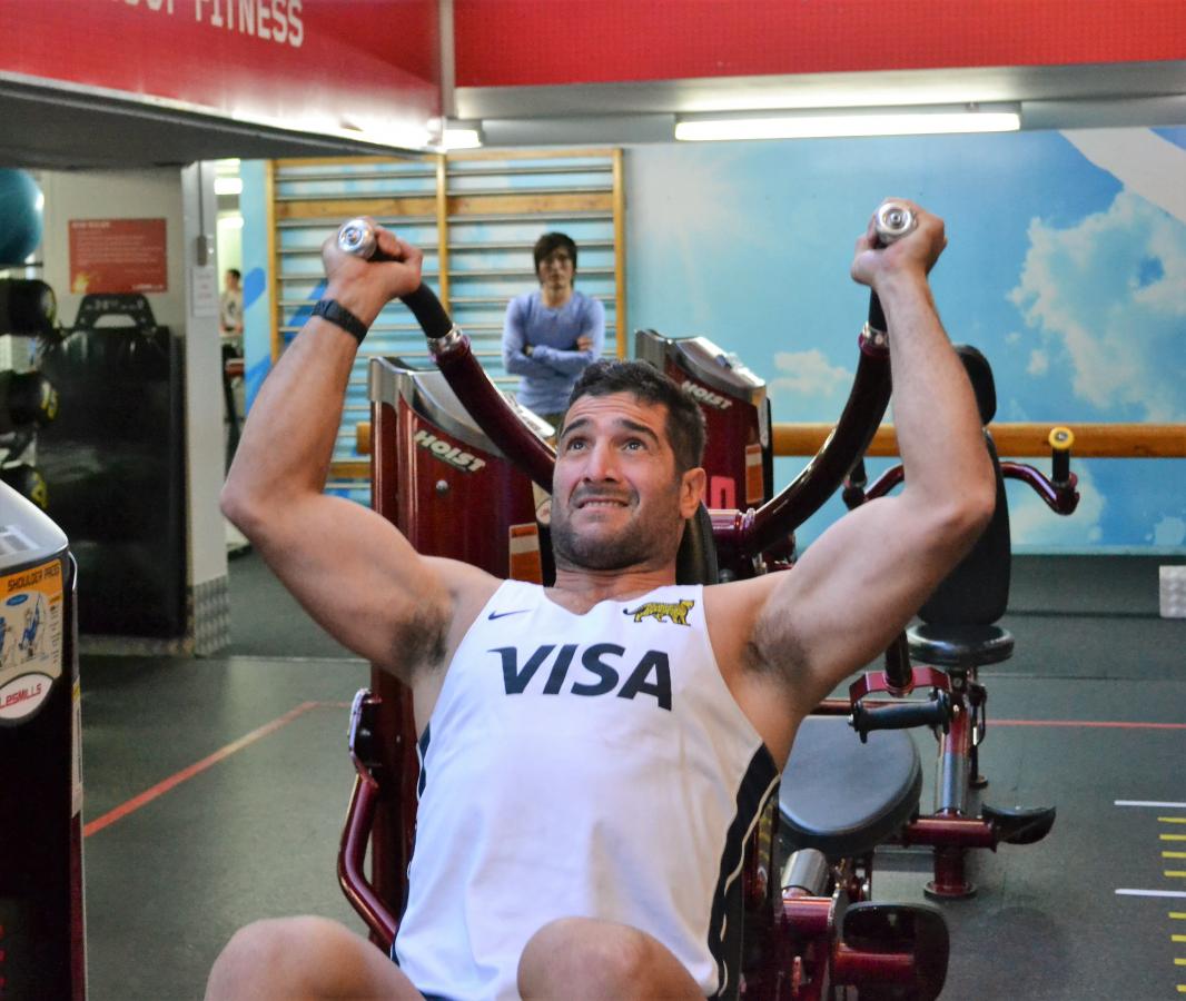 Imagen Legui, trabajando en el gimnasio.