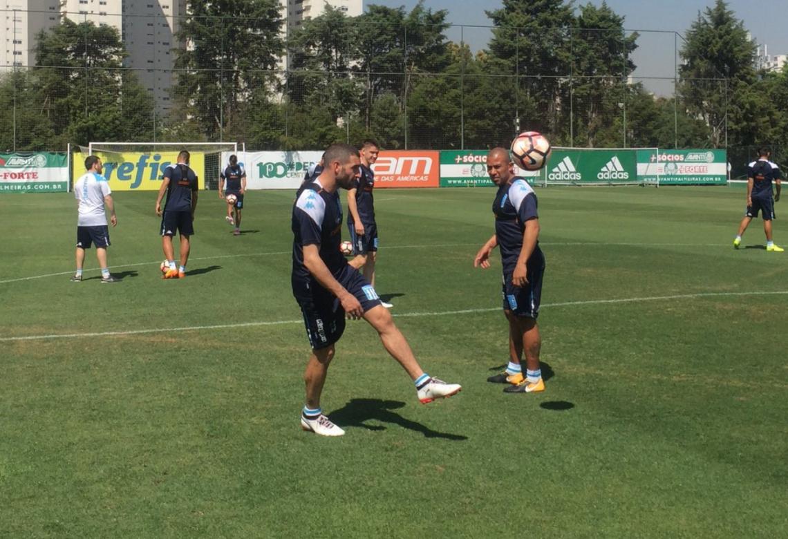 Imagen Licha y Egidio, entrenando en el predio del Palmeiras.