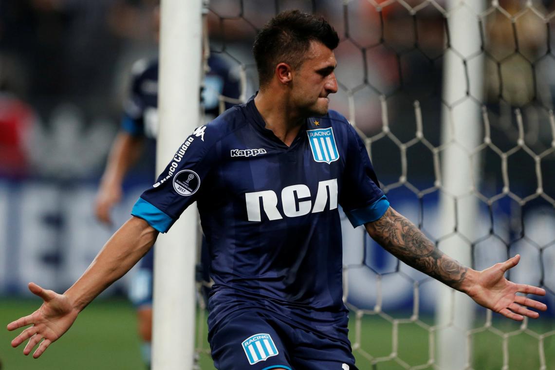 Imagen Triverio, festejando su gol.