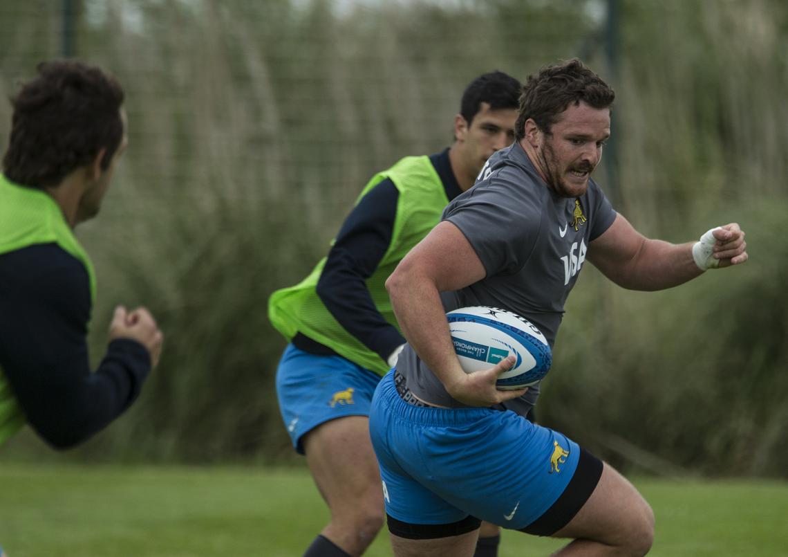 Imagen Montoya, en un entrenamiento con los Pumas.