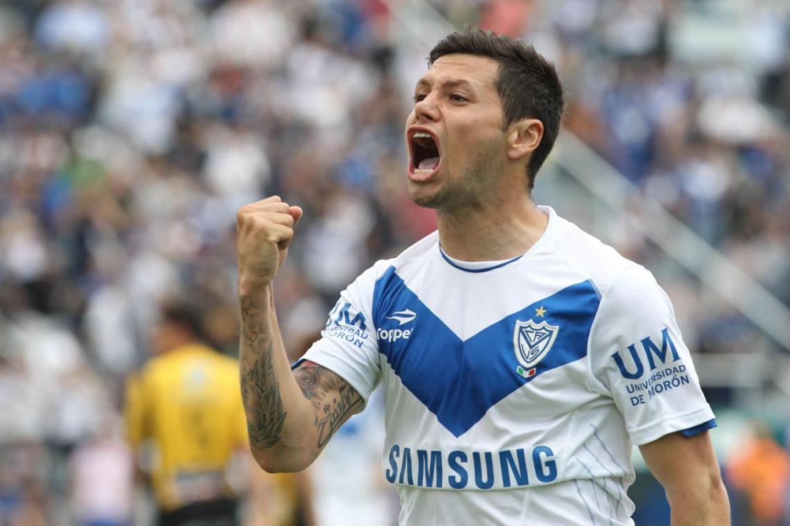 Imagen Mauro, gritando con el alma uno de sus goles en Vélez. 