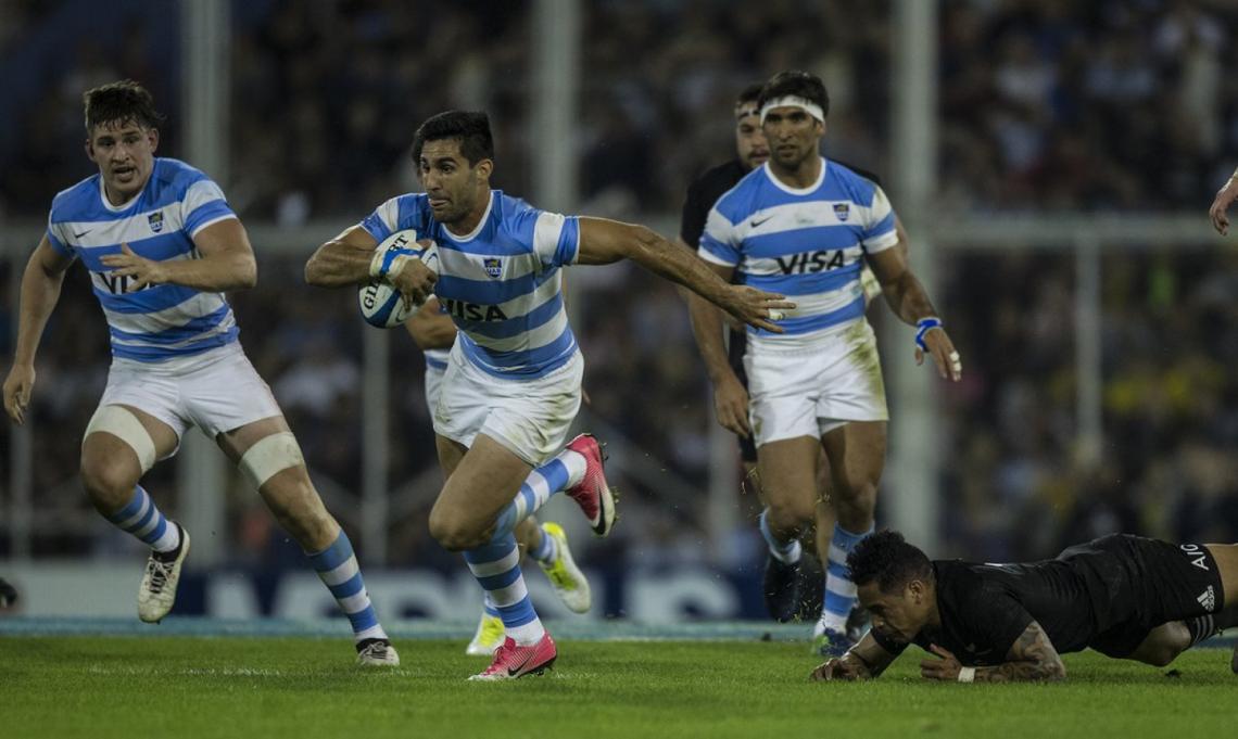 Imagen De la Fuente, durante el partido ante los Pumas