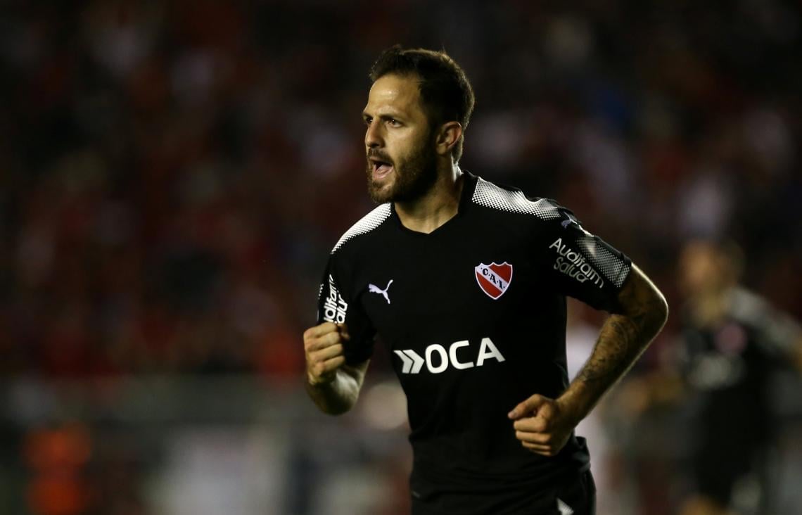 Imagen El Burrito, festejando su gol ante Nacional.