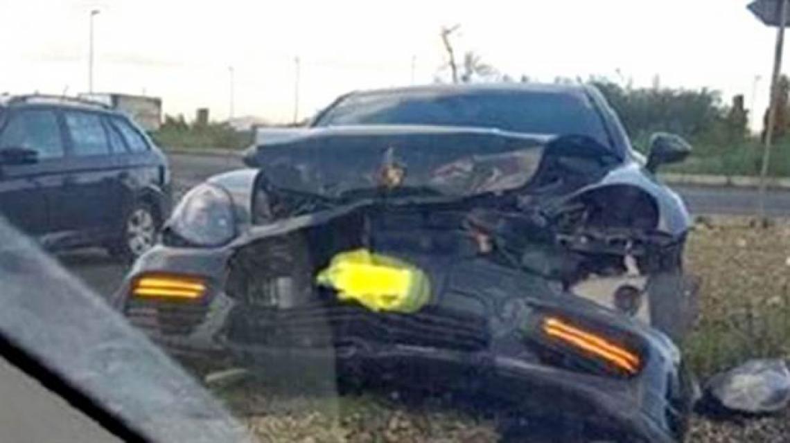 Imagen Así quedó el auto de Perotti.