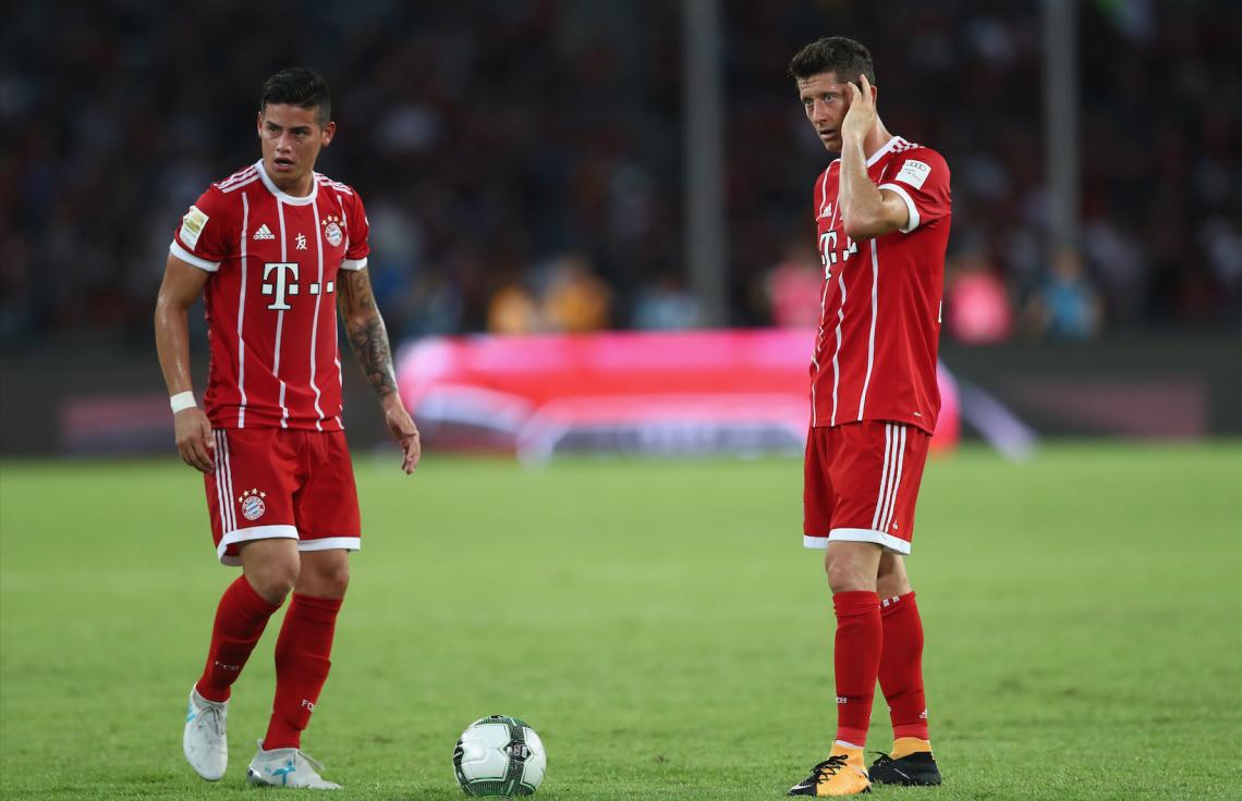 Imagen James y Lewandowski, juntos en el Bayern.