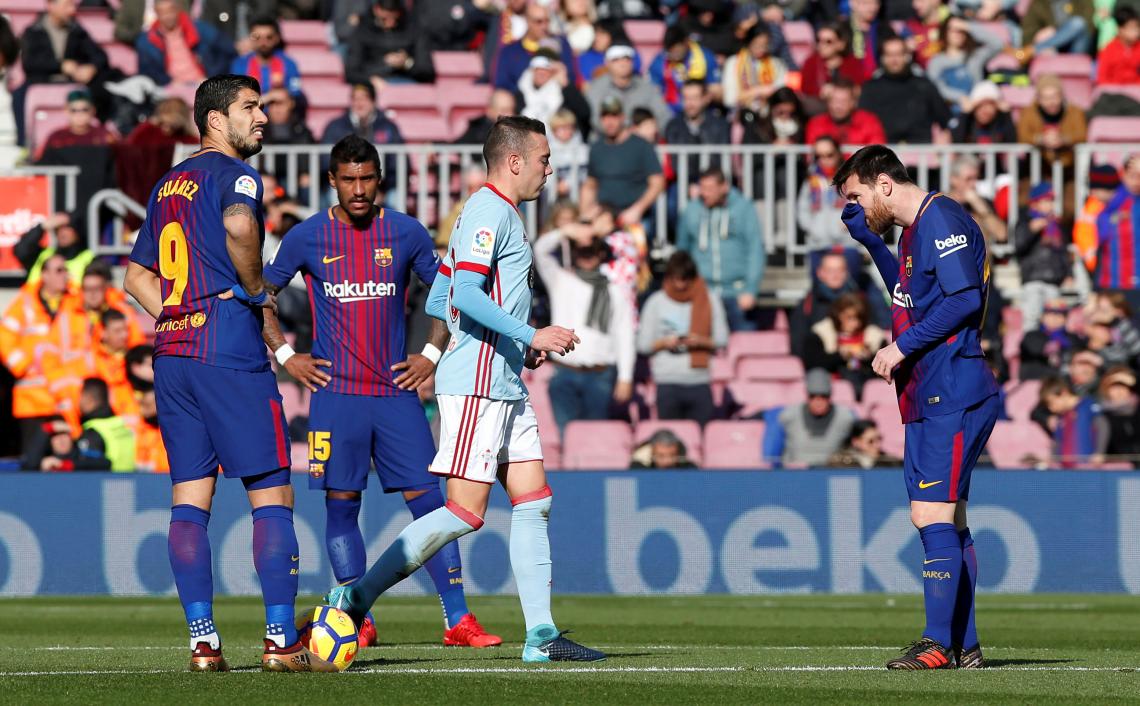 Imagen Messi, durante el partido del sábado ante el Celta.