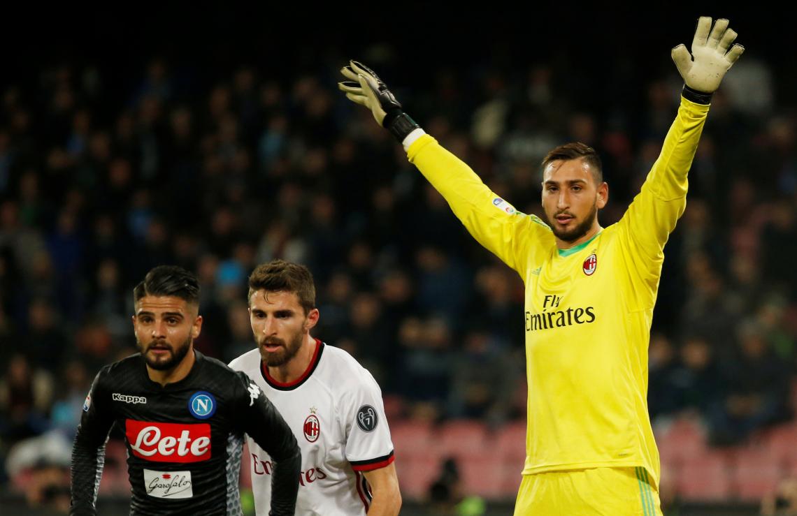 Imagen Donnarumma, durante el partido ante el Napoli.