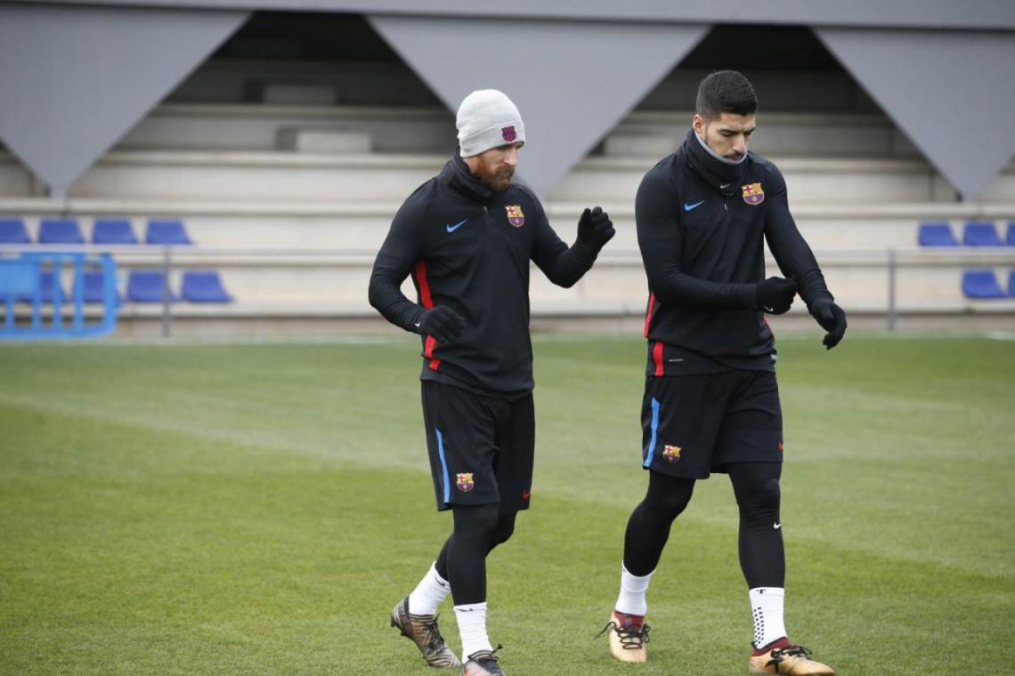 Imagen Messi, junto a su amigo Suárez.