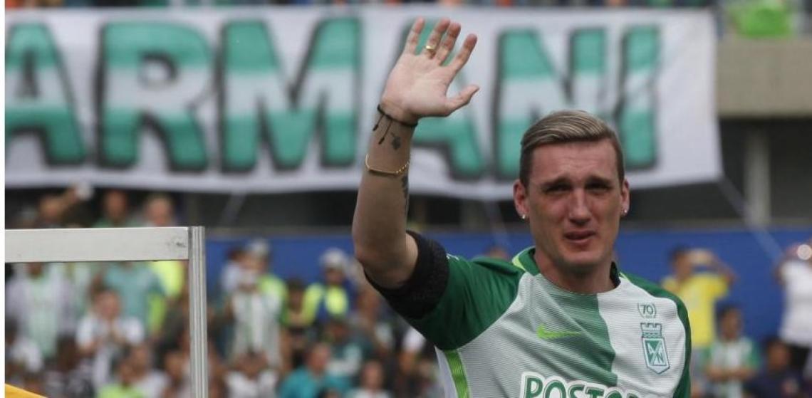 Imagen "Me comprometo que mi final de carrera deportiva me voy a retirar en Atlético Nacional. Me hicieron sentir un colombiano más. Infinitas gracias a todos ustedes".