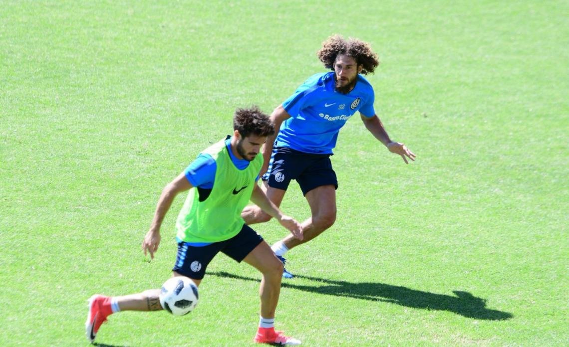 Imagen Coloccini, durante una práctica.