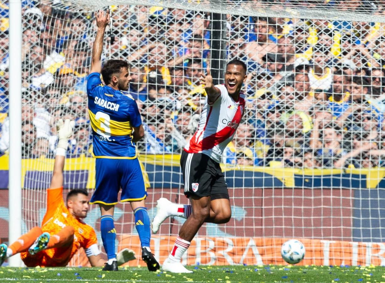 Imagen Salomón Rondón, el primer gol Millonario de la tarde. 
