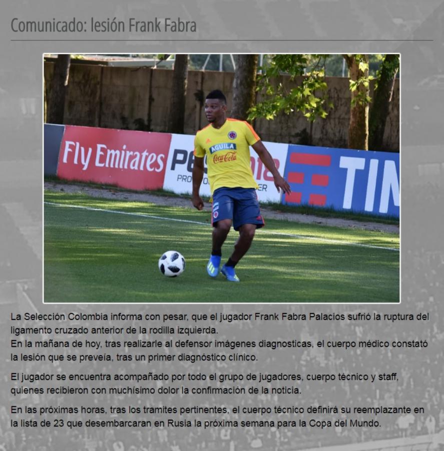 Imagen El comunicado oficial de la Federación Colombiana de Fútbol.