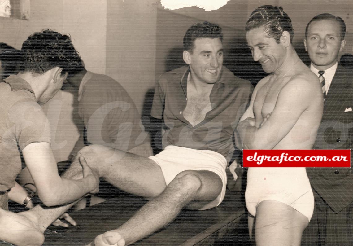 1949. Con Adolfo Pedernera en Millonarios de Bogotá. Los dos junto con Alfredo Distéfano conformaron en El Dorado uno de los mejores equipos colombianos de todos los tiempos.