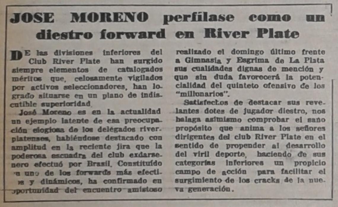 Otro recorte de mis más gratos recuerdos. ¡Qué mal hubiera dejado al periodismo que tantos elogios me hizo de pibe si una vez llegado a primera no hubiera sido lo que llegué a ser!