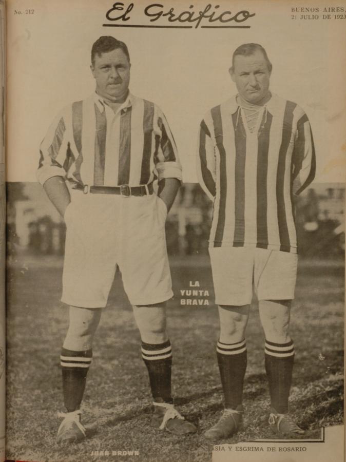 Imagen Tapa de El Gráfico de 1923. Jorge Gibson Brown y su hermano Juan, disputaban el torneo de veteranos en la Liga de los Sábados.