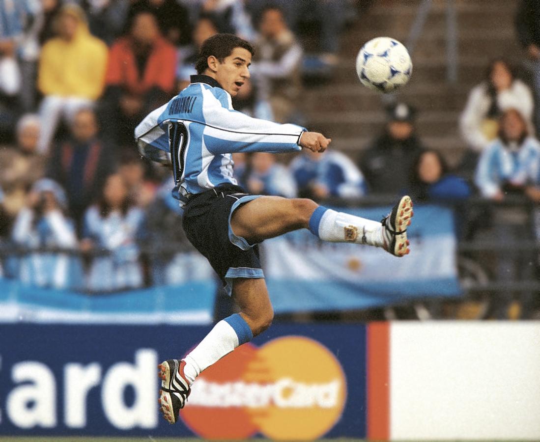 Con la selección Sub-20, cuando Argentina bajo la conducción técnica de Néstor Pekerman salió campeón del mundo en julio de 2001.