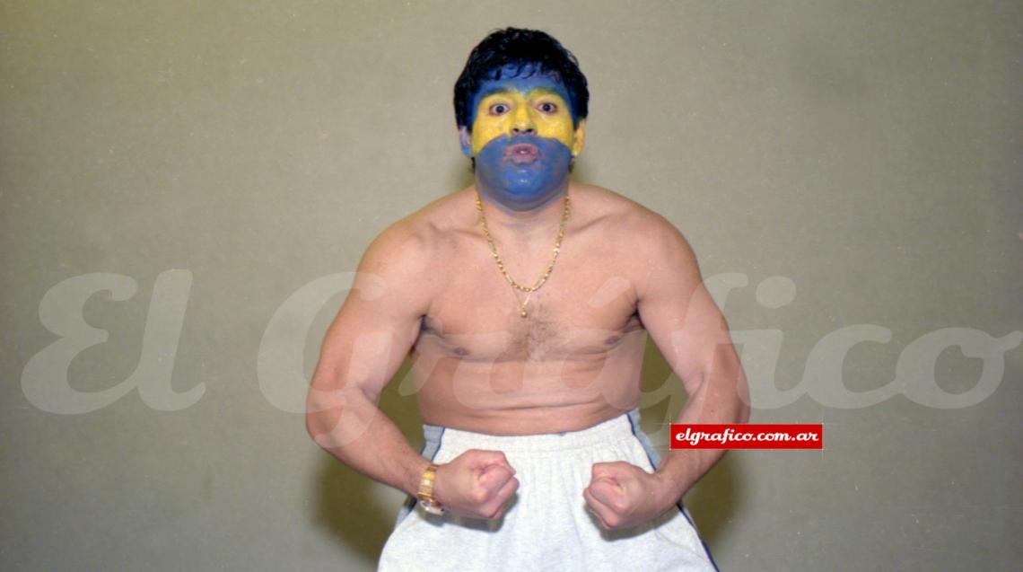 Imagen Maradona en su máxima expresión, en su etapa en Boca en 1997.