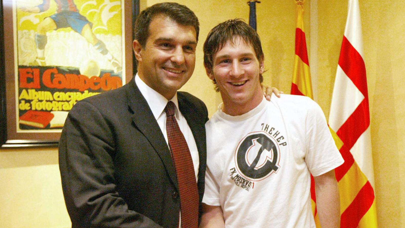 Imagen Laporta y Messi, otras caras, otros aires.