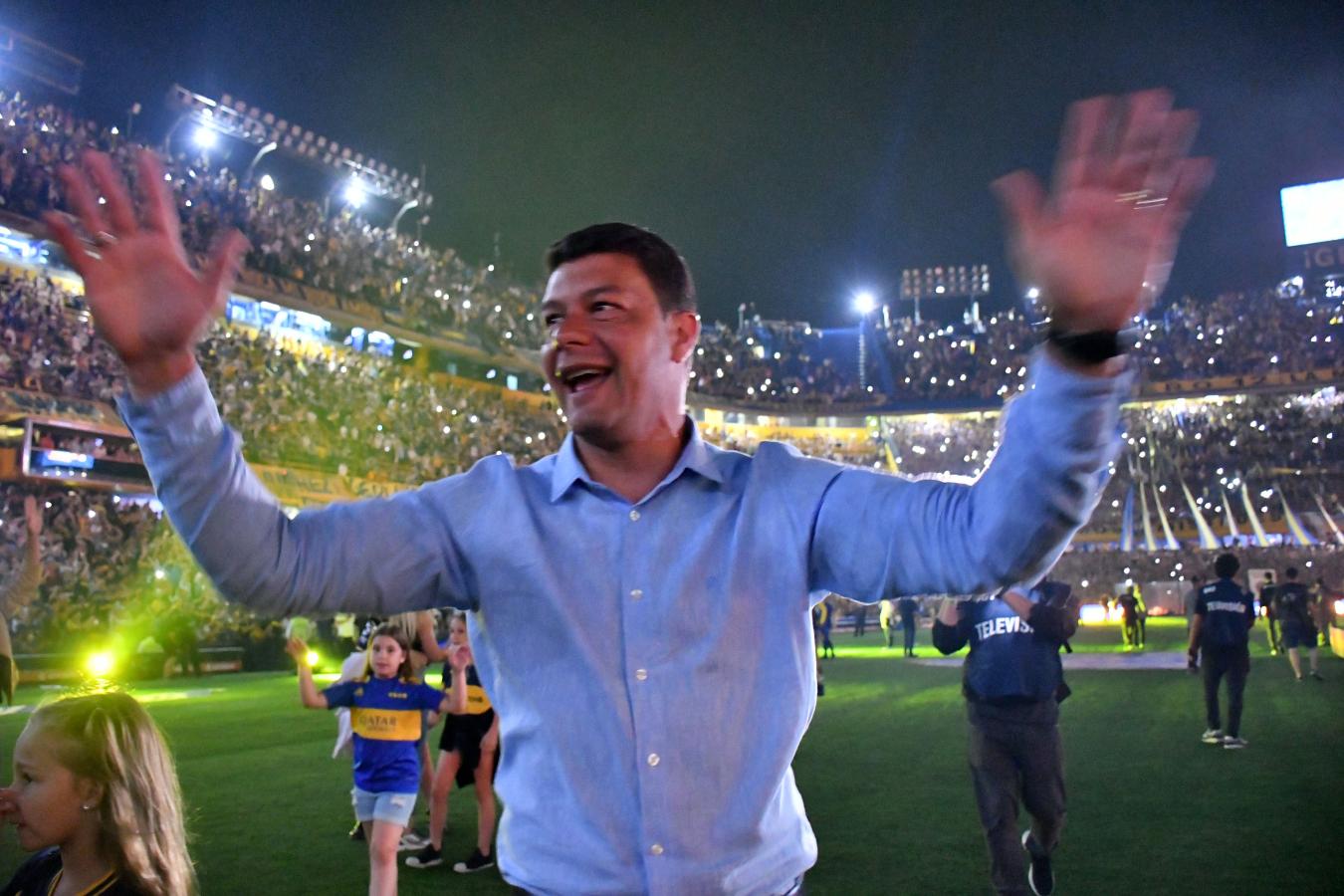Imagen ¿Seguirá en Boca? Battaglia fue parte de la fiesta del Xeneize celebrando su primer título como entrenador.