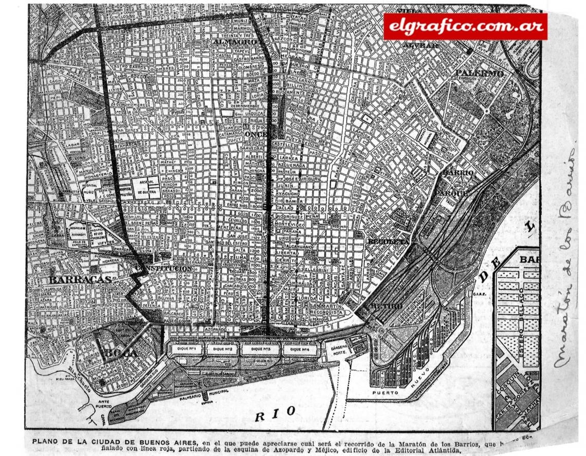 Imagen Mapa del recorrido de la Maratón