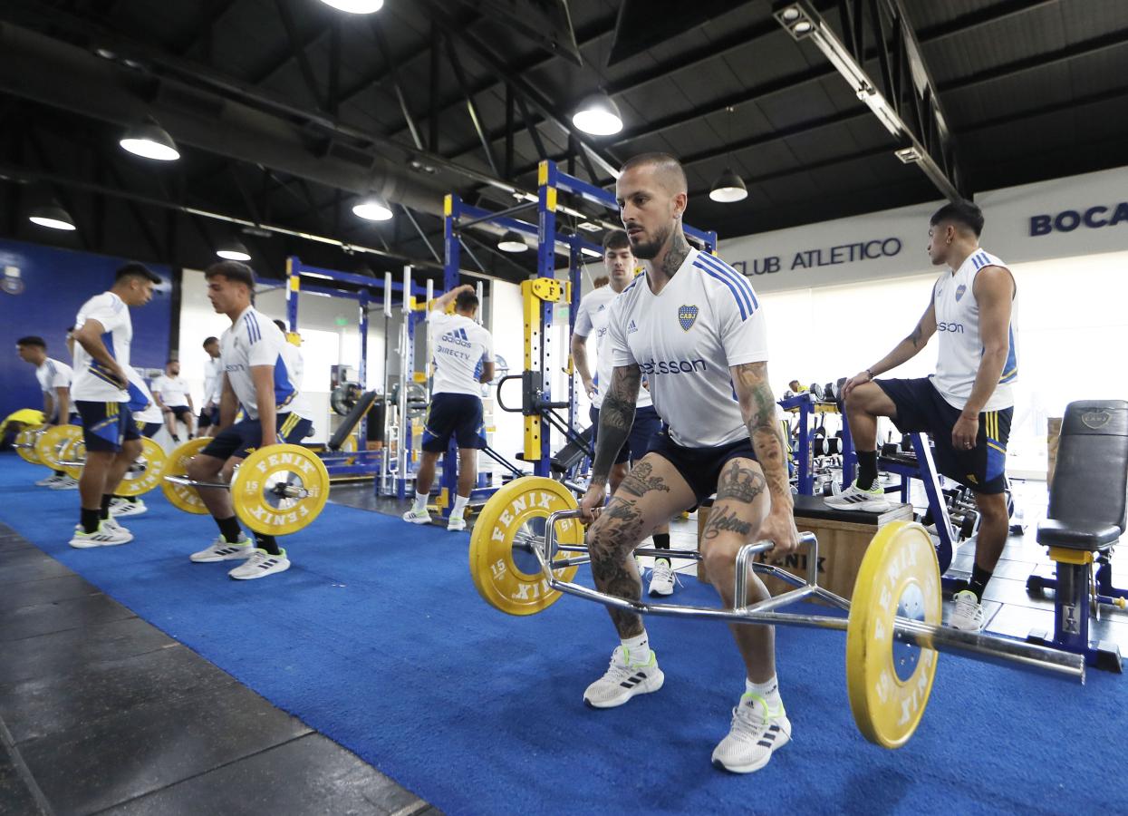 Imagen Los que tuvieron minutos contra San Lorenzo se entrenaron en el gimnasio.
