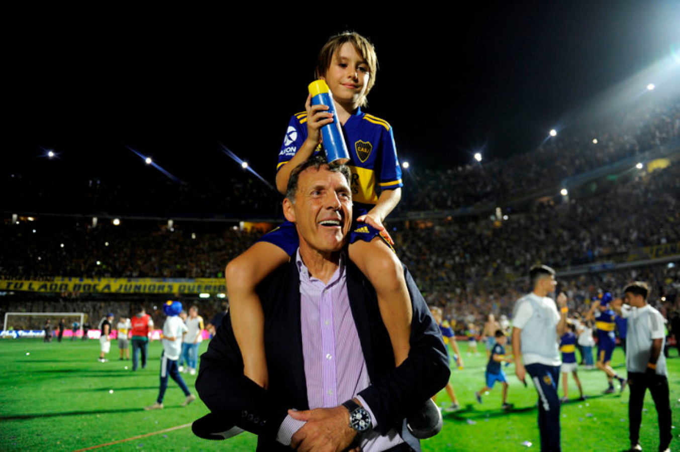 Imagen Russo, en los festejos de la Superliga 2019-2020.