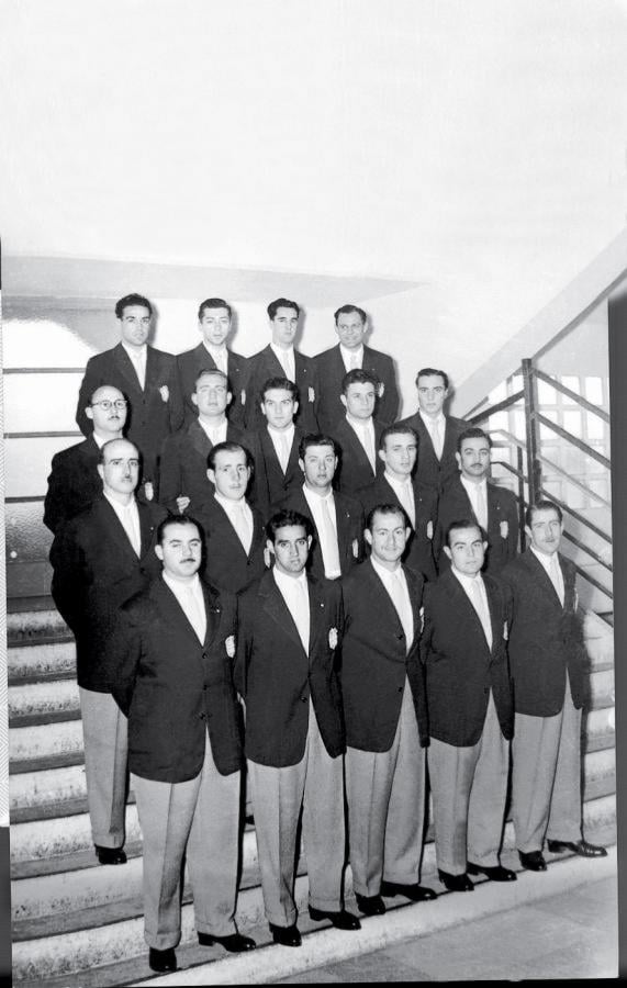 RESPALDO. Este plantel de Argentina, campeón mundial en 1950, tuvo una logística médica excepcional.