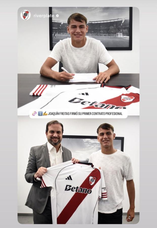 Imagen Freitas tiene contrato con River hasta fines de 2028 y una cláusula de 100 millones.