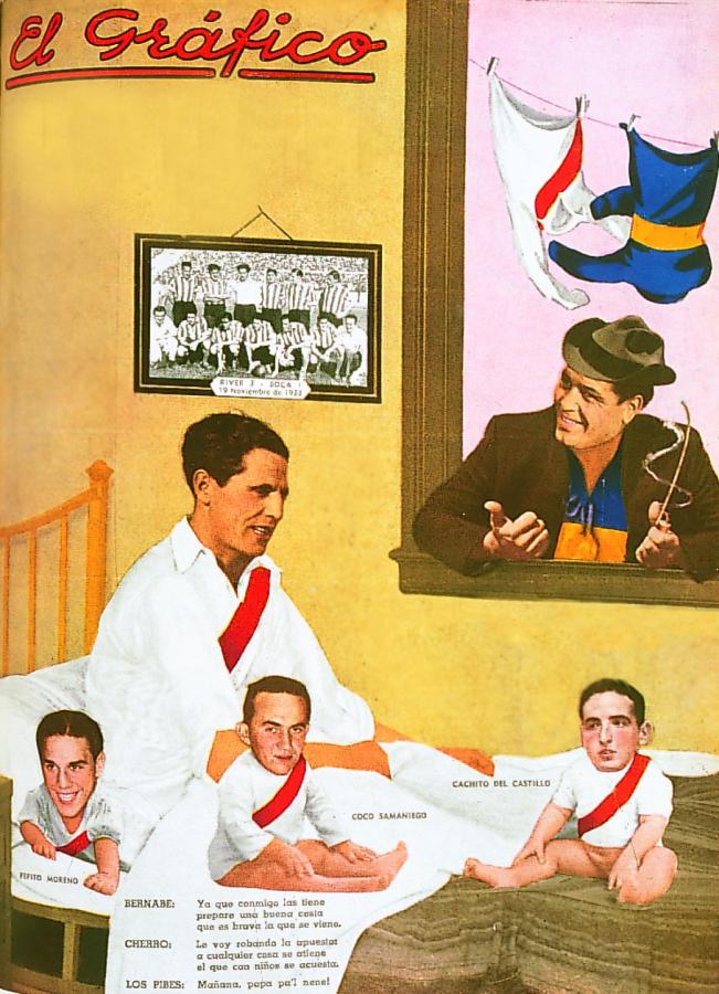 Anuncio en El Gráfico del 18 de abril de 1936: River quería romper la paternidad.