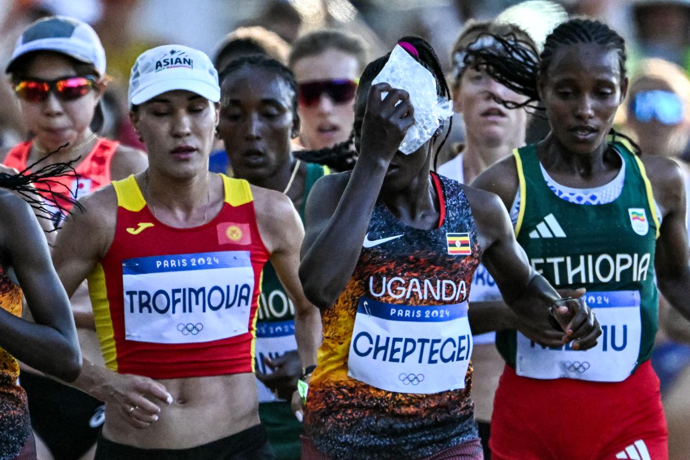 Imagen Rebecca Cheptegei, durante los JJ.OO. de París 2024. Foto: AFP