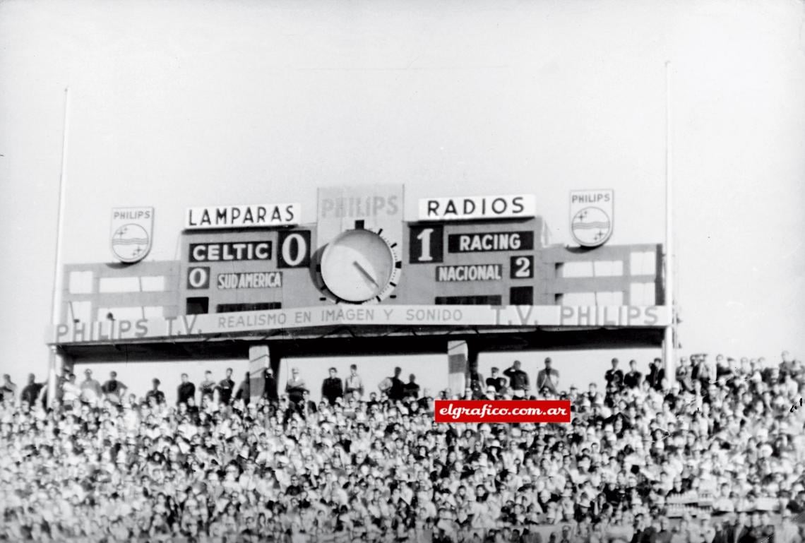 Imagen El resultado quedó inmortalizado. Racing campeón del mundo.