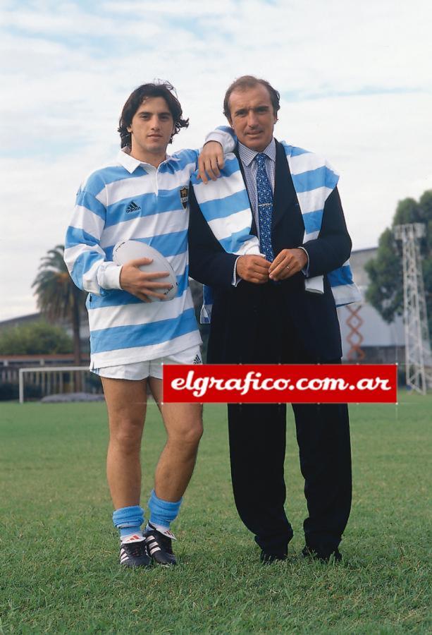 Imagen Pichot y Porta, dos leyendas de Los Pumas y miembros del Salón de la Fama del rugby.