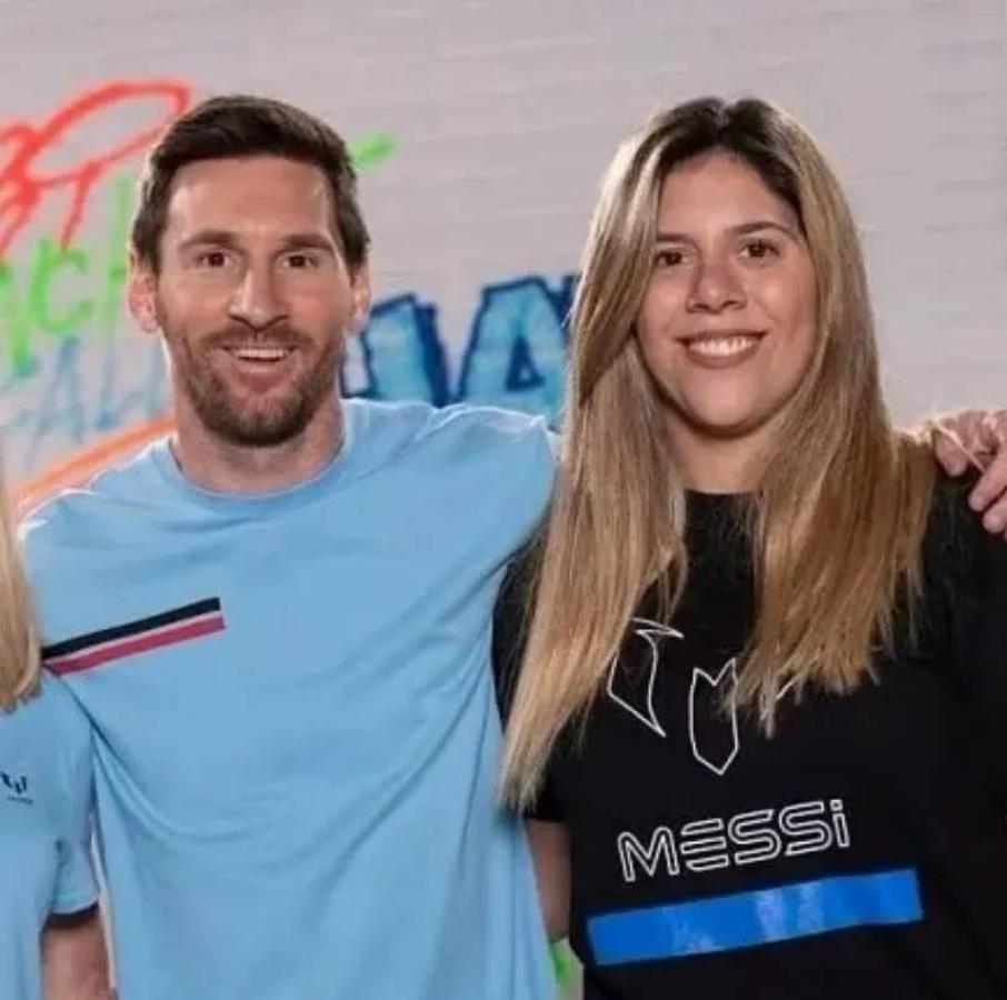 Imagen Lionel Messi junto a su hermana María Sol.