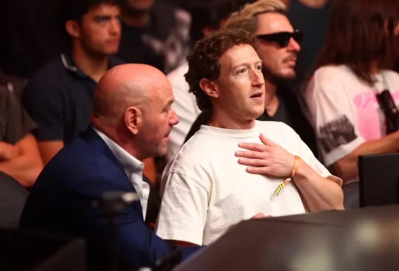 Imagen Mark Zuckerberg, presente en la velada de UFC.