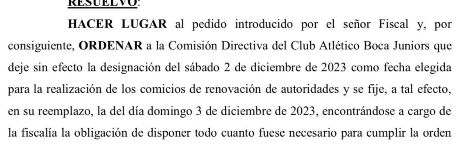 Imagen La Justicia ordenó postergar las elecciones en Boca