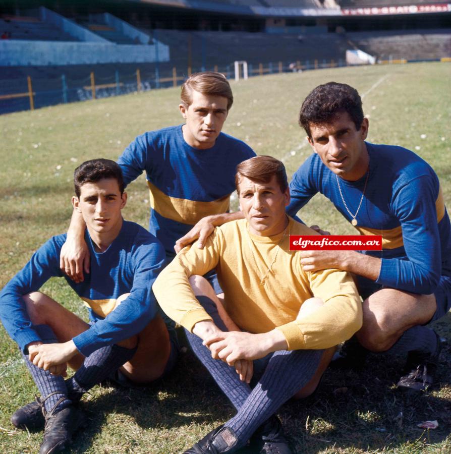 Imagen 1965. “Pura calidad boquense, con Gonzalito, Marzolini y Roma, todos jugadores que fueron a la Selección”.