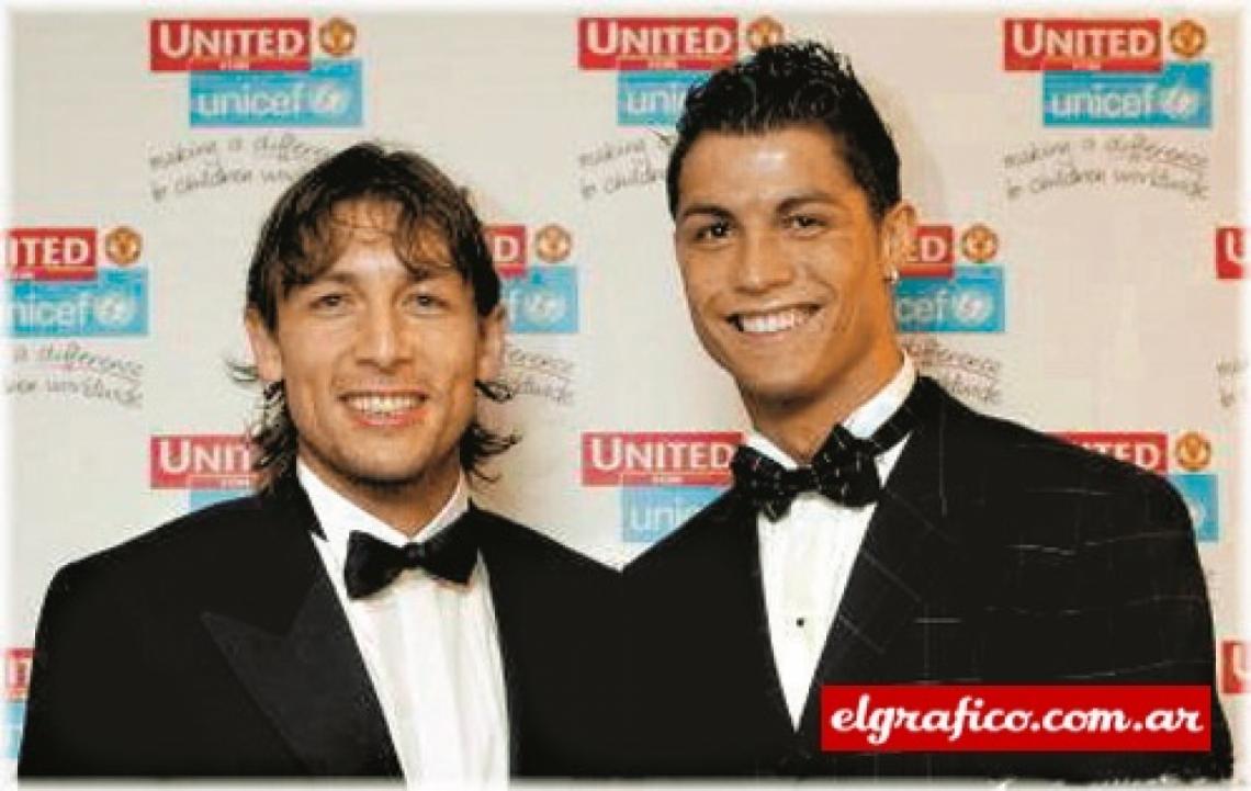 Imagen De gala con un tal Ronaldo, en el Manchester.
