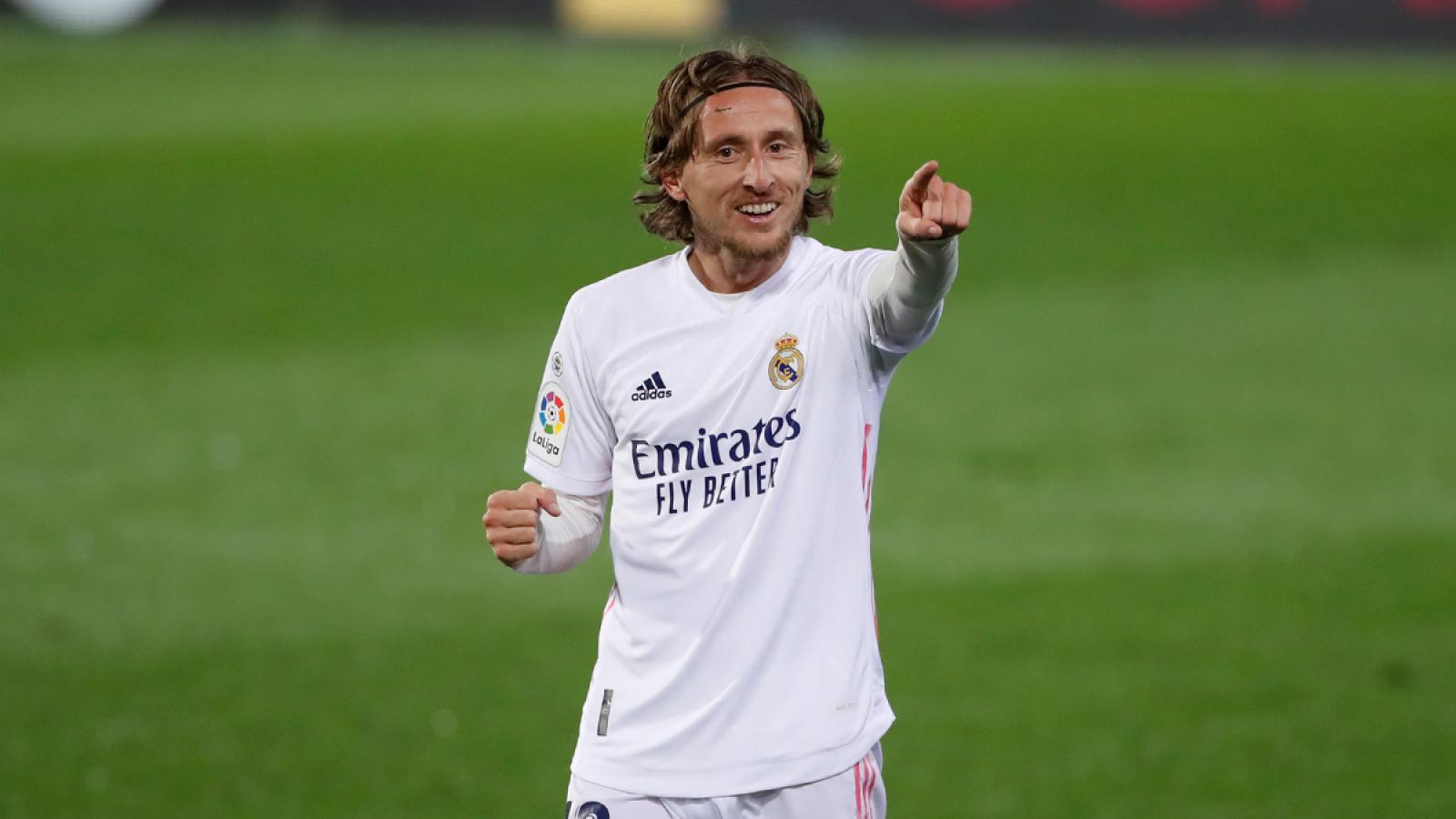 Imagen Modric anotó el segundo del Madrid, tras recibir de Benzemá.