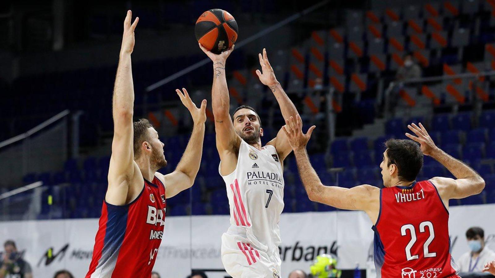 Imagen Despedida de lujo para Campazzo del Madrid. Fue elegido MVP del partido ante Manresa.